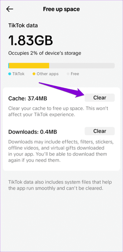 Clear-TikTok-Cache-on-Phone-1-500x1024-1 ماذا تفعل إذا لم تتمكن من إعادة النشر على TikTok