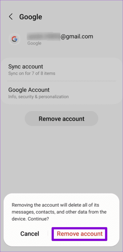 Confirm-Remove-Google-Account-From-Android-500x1024-1 4 إصلاحات لمشكلة عدم اتصال Gmail على Android وiPhone