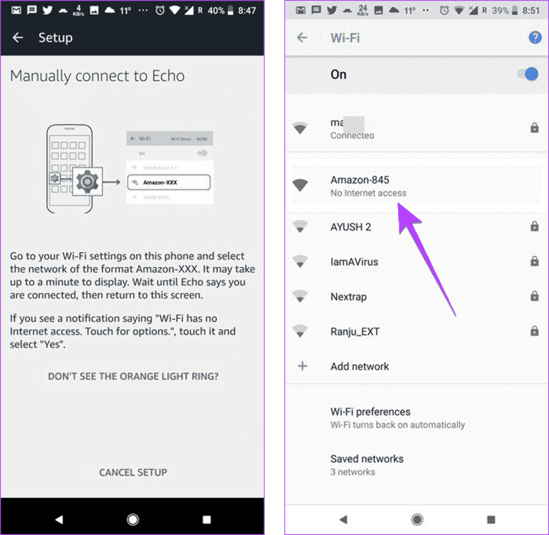 Connect-to-Amazon-wifi أفضل 15 طريقة لإصلاح مشكلات إعداد Amazon Echo وAlexa