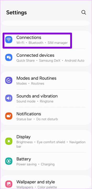 Connections-on-Android-4-500x1024-1 كيفية إصلاح مشاكل مزامنة الصوت على Samsung Galaxy Buds 3