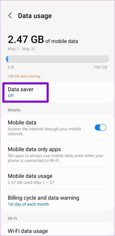 Data-Saver-on-Android-2-500x1024-1 4 إصلاحات لمشكلة عدم اتصال Gmail على Android وiPhone