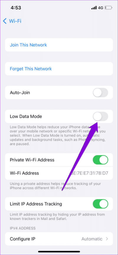 Disable-Low-Data-Mode-for-Wi-Fi-1-474x1024-1 4 إصلاحات لمشكلة عدم اتصال Gmail على Android وiPhone