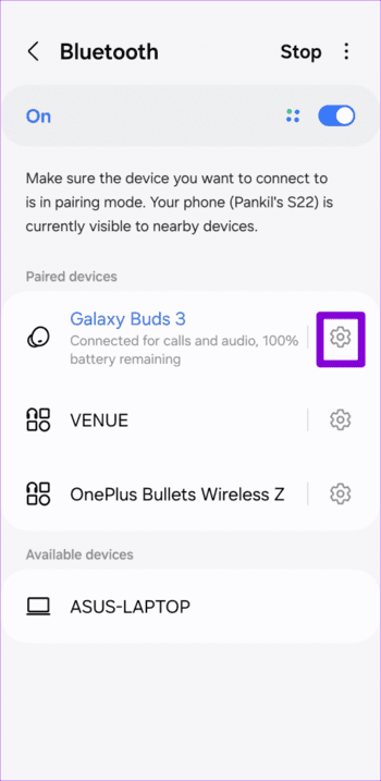 Galaxy-Buds-3-Settings-on-Android-500x1024-1 كيفية إصلاح مشاكل مزامنة الصوت على Samsung Galaxy Buds 3
