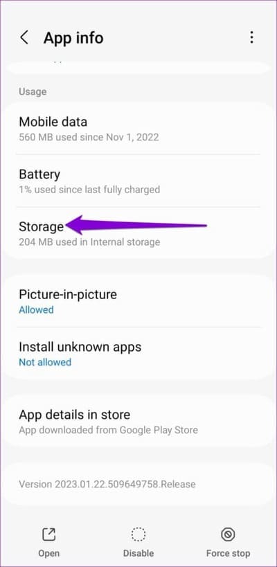 Gmail-App-Storage-on-Android-500x1024-1 4 إصلاحات لمشكلة عدم اتصال Gmail على Android وiPhone