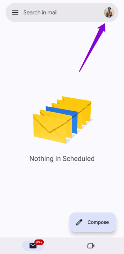 Gmail-App-on-Android-500x1024-1 4 إصلاحات لمشكلة عدم اتصال Gmail على Android وiPhone