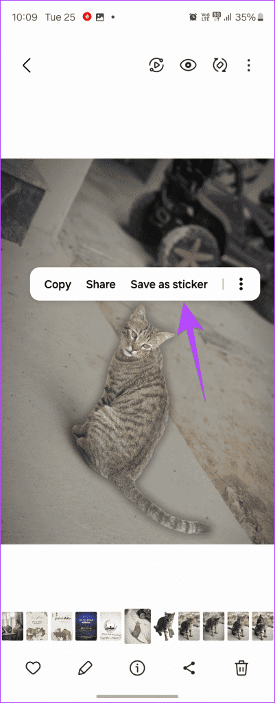Samsung-Shortcut-to-create-a-sticker-401x1024-1 كيفية إنشاء ملصقات مخصصة والبحث عنها وحذفها واستخدامها وإرسالها على Samsung