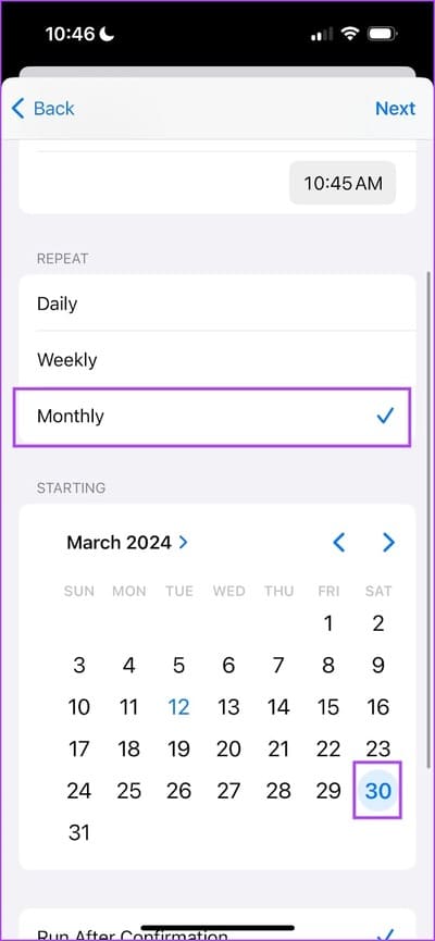 Select-Monthly أفضل 10 أفكار للأتمتة Automation على iPhone وكيفية إنشائها