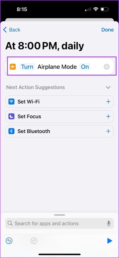 Turn-Airplane-Mode-On-1 أفضل 10 أفكار للأتمتة Automation على iPhone وكيفية إنشائها