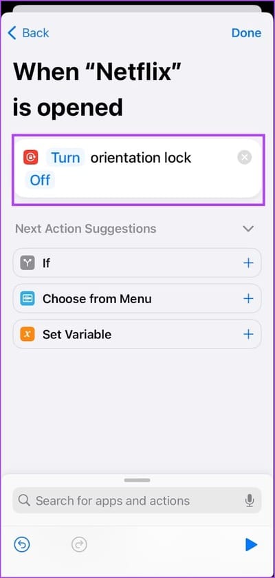 Turn-Orientation-Off أفضل 10 أفكار للأتمتة Automation على iPhone وكيفية إنشائها