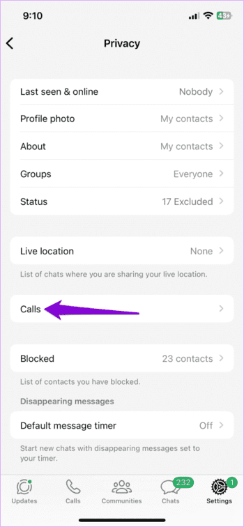 WhatsApp-Calls-Settings-on-iPhone-474x1024-1 كيفية إيقاف مكالمات WhatsApp من شخص ما دون حظره