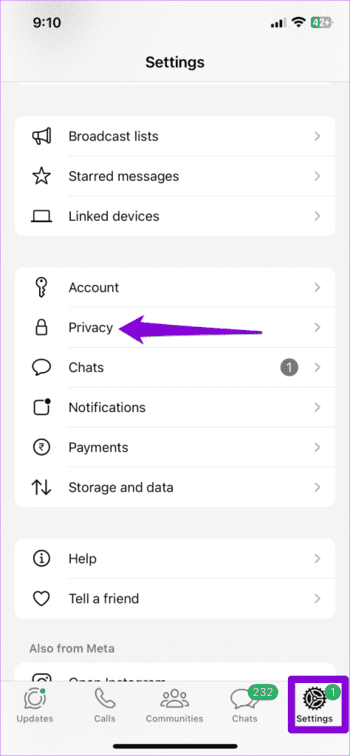 WhatsApp-Privacy-Settings-on-iPhone-474x1024-1 كيفية إيقاف مكالمات WhatsApp من شخص ما دون حظره