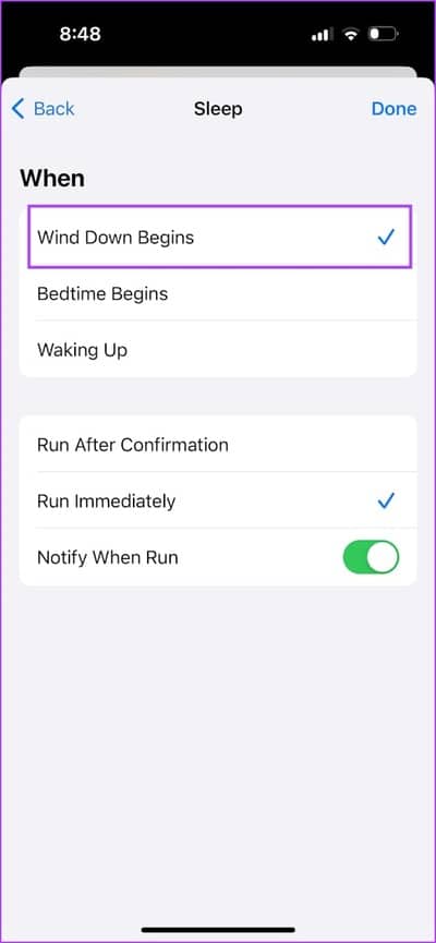 Wind-Down-Begins أفضل 10 أفكار للأتمتة Automation على iPhone وكيفية إنشائها