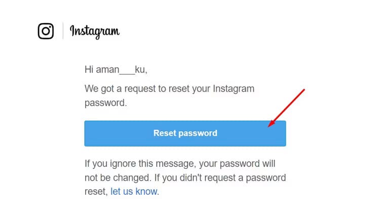 reset-your-password-mail-from-instagram كيفية استعادة كلمة المرور المنسية لحسابك على Instagram