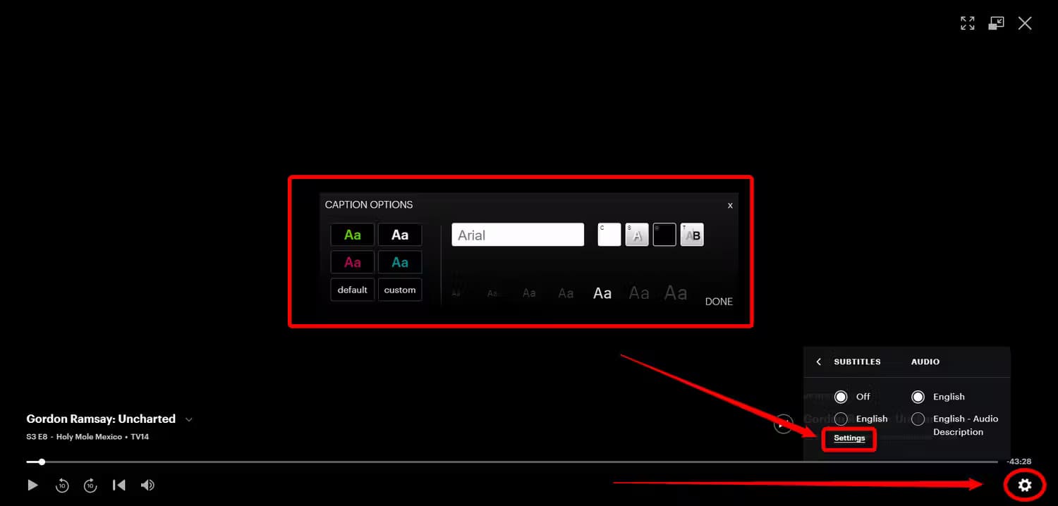 screenshot-of-hulu-s-subtitle-customization-options 5 طرق للحصول على قيمة أموالك من Hulu