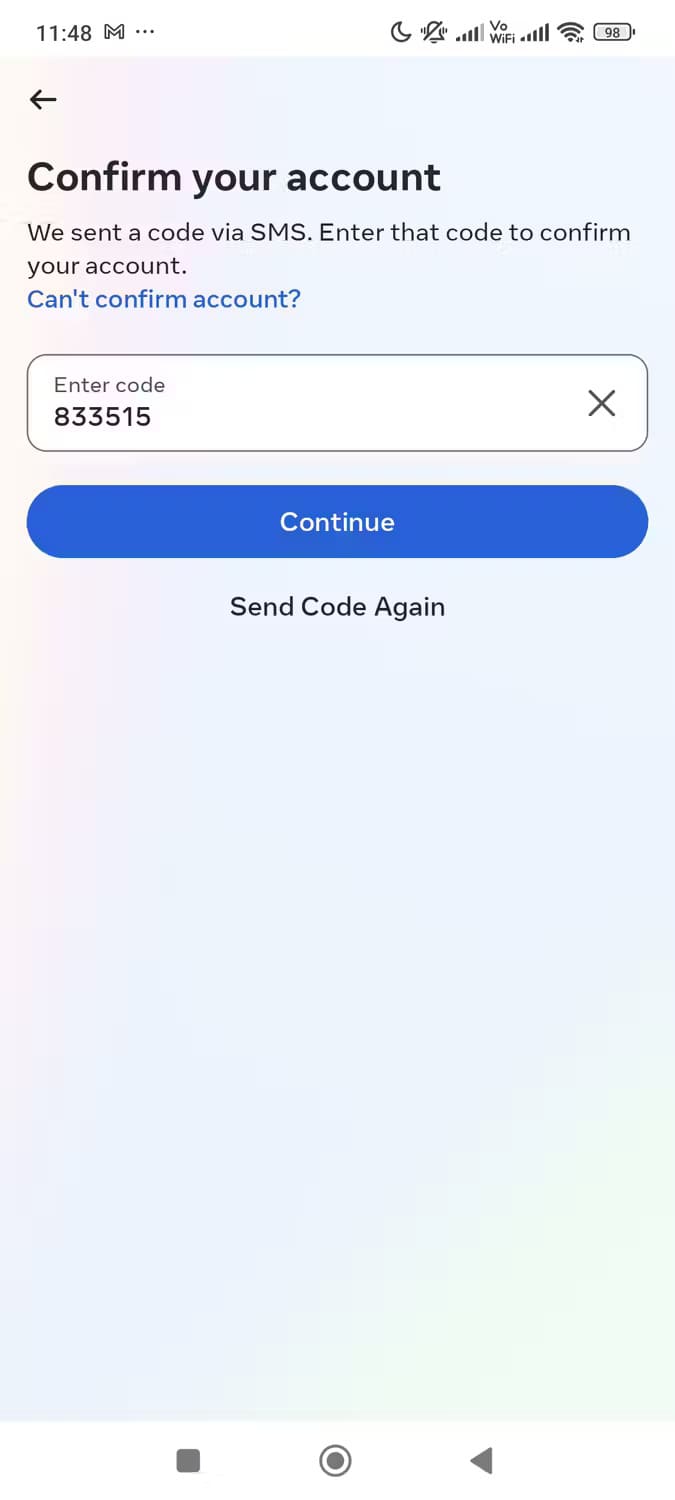 security-code-screen-of-the-instagram-app كيفية استعادة كلمة المرور المنسية لحسابك على Instagram