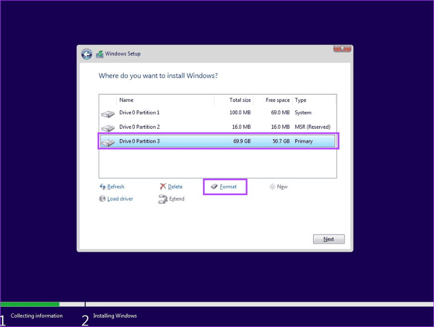 select-a-different-drive-for-windows-installation 4 طرق لإصلاح رمز الخطأ 0x80070570 في نظام التشغيل Windows