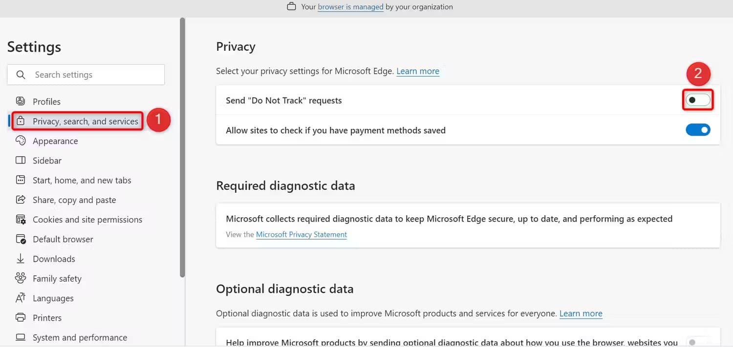 10-edge-desktop-enable-do-not-track طرق تفعيل خاصية عدم التتبع في متصفحات الويب لضمان خصوصيتك