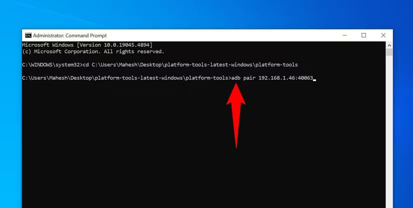 12-adb-pair-command تمكين واستخدام ADB اللاسلكي على هاتف Android بسهولة