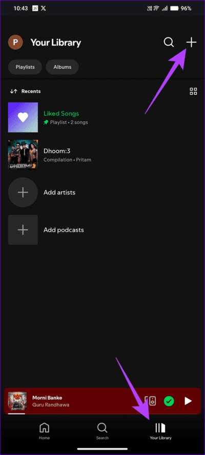14-create-a-new-playlist كيفية جعل Spotify يستخدم بيانات جوال أقل