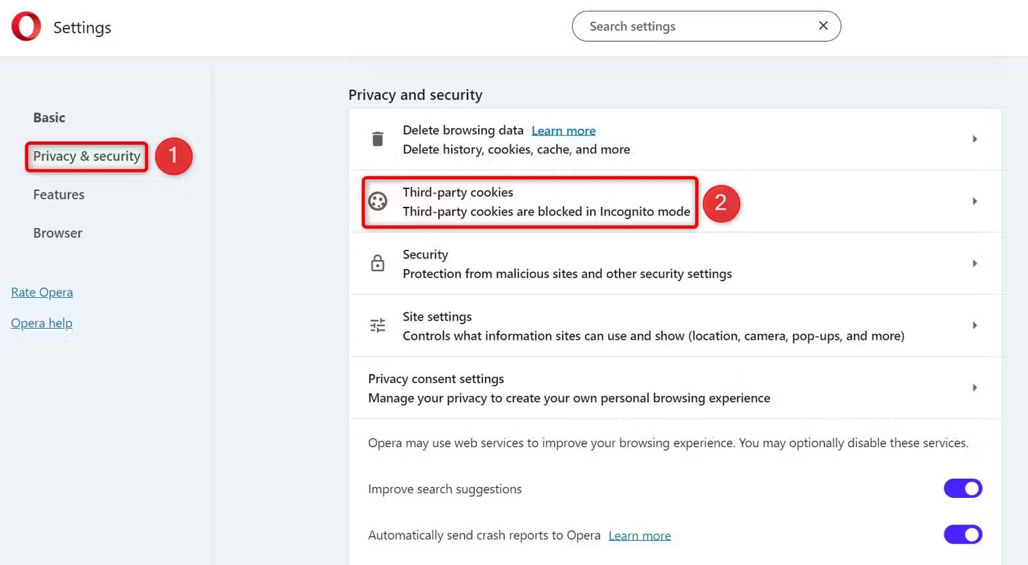 20-opera-desktop-privacy-settings طرق تفعيل خاصية عدم التتبع في متصفحات الويب لضمان خصوصيتك