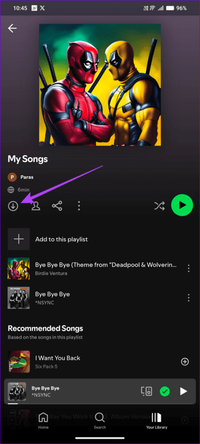 21-make-playlist-offline كيفية جعل Spotify يستخدم بيانات جوال أقل