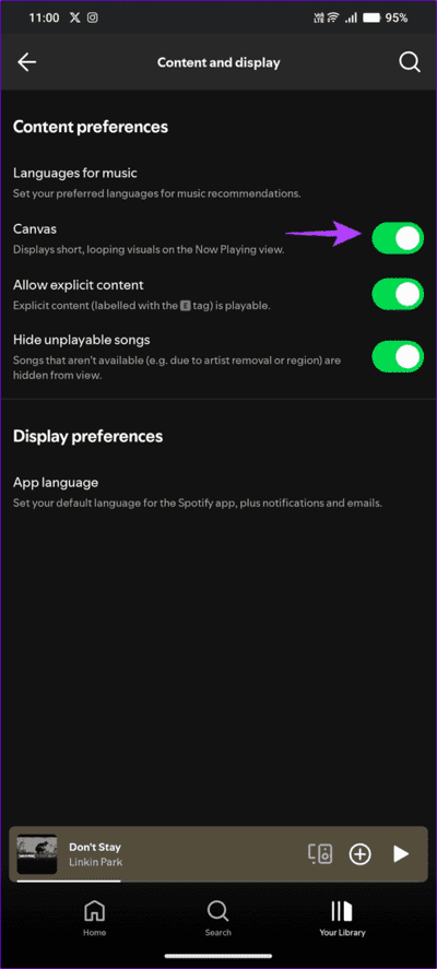 23-disable-canvas كيفية جعل Spotify يستخدم بيانات جوال أقل