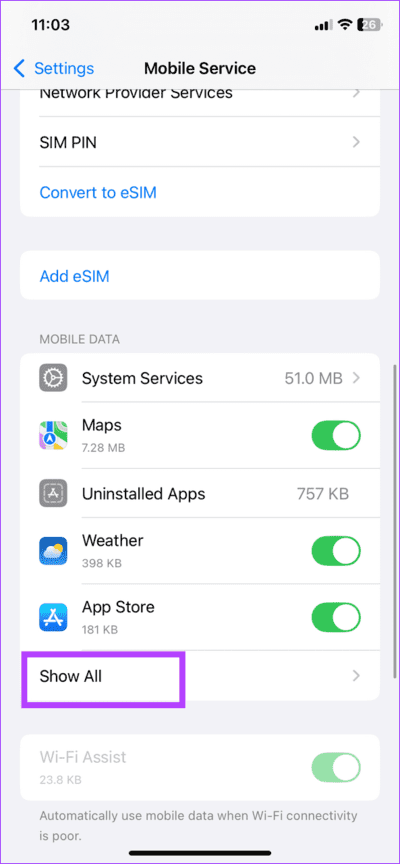 25-view-all-apps كيفية جعل Spotify يستخدم بيانات جوال أقل
