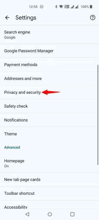 5-chrome-mobile-privacy-settings طرق تفعيل خاصية عدم التتبع في متصفحات الويب لضمان خصوصيتك