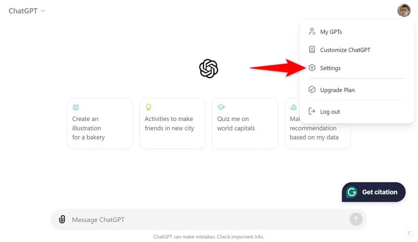 8-chatgpt-desktop-settings-2 تعطيل ذاكرة ChatGPT وكيفية حذف البيانات المحفوظة