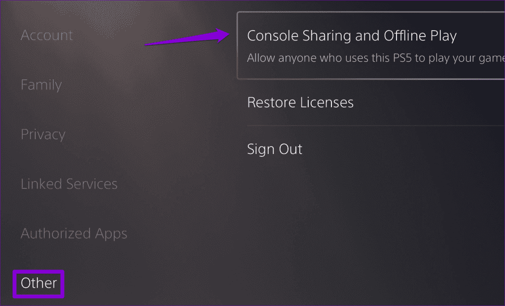 Console-Sharing-and-Offline-Play-on-PS5-1024x620-1 3 إصلاحات لمشكلة عدم تحميل لقطات PlayStation 5 إلى تطبيق PS