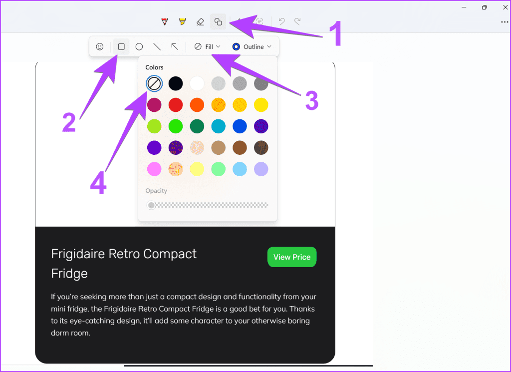 Snipping-tool-add-shape-1024x745-1 كيفية رسم مربع (أحمر) حول النص في أداة Snipping Tool على Windows