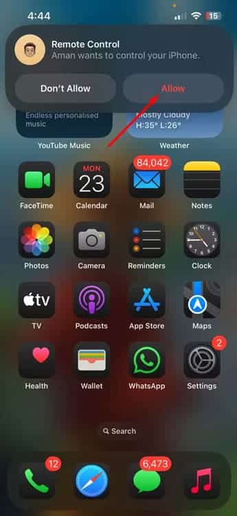 allow-option-to-allow-remote-acces-to-device اكتشف الميزات المخفية في iOS 18 التي ستغير تجربتك