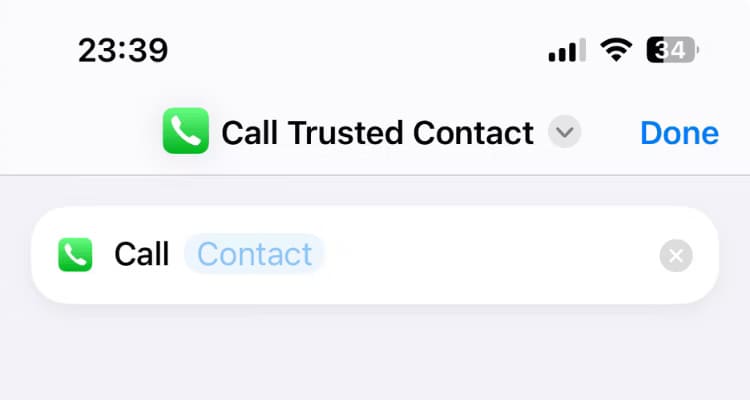 call-trusted-contact-iphone-shortcut أفضل اختصارات زر الإجراء على iPhone لتحسين استخدامك اليومي