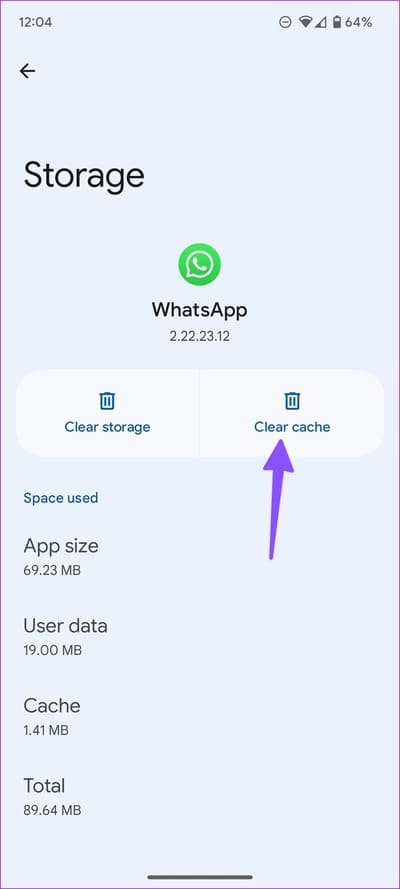 clear-whatsapp-cache-on-iPhone-and-Android-8 إصلاح: خطأ "فشلت المكالمة، المجموعة بها عدد كبير جدًا من المشاركين" على WhatsApp
