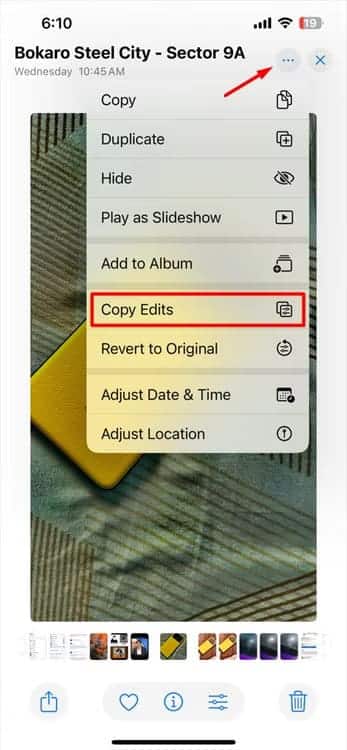 copy-edits-option-in-the-iphone اكتشف الميزات المخفية في iOS 18 التي ستغير تجربتك
