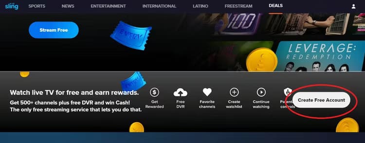 create-freestream-account طرق إلغاء Sling TV ومتابعة مشاهدة العروض بدون تكلفة