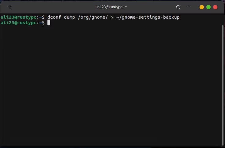 creating-a-backup-of-only-gnome-settings-using-dconf إعادة تعيين أوبونتو للإعدادات الافتراضية مع الحفاظ على بياناتك