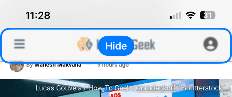 hiding-a-web-page-element-using-distraction-control-for-safari تخلص من تشتيت الانتباه في Safari على iPhone لتحسين تجربة تصفحك