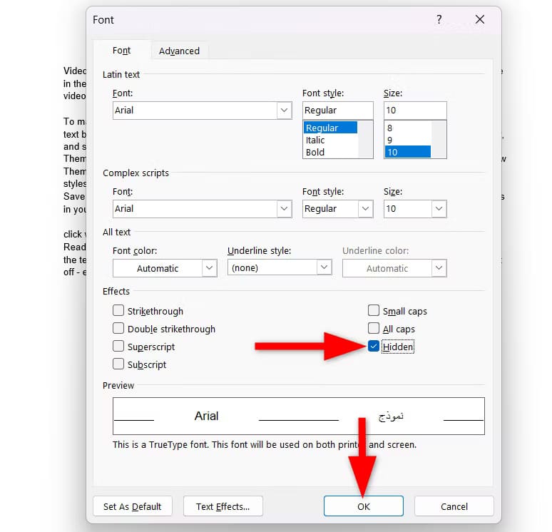 hiding-text-from-the-font-menu-in-microsoft-word اكتشف الميزات المخفية التي تجعل استخدام Microsoft Word أسهل وأكثر فعالية