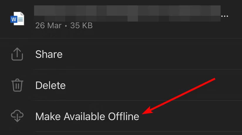 ofline-file-onedrive-iphone ثمانية نصائح أساسية للاستفادة القصوى من OneDrive