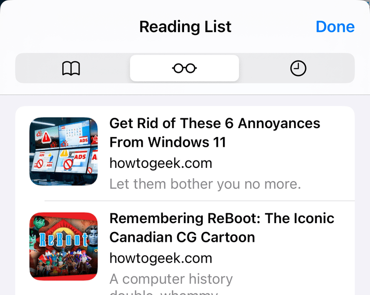 reading-list-in-safari-for-ios-18 تخلص من تشتيت الانتباه في Safari على iPhone لتحسين تجربة تصفحك
