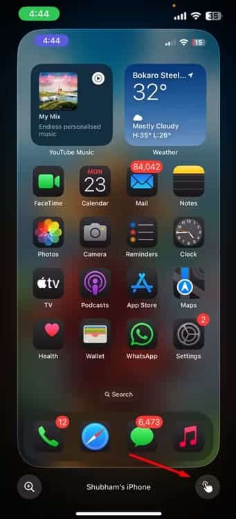 remote-access-button-in-iphone اكتشف الميزات المخفية في iOS 18 التي ستغير تجربتك
