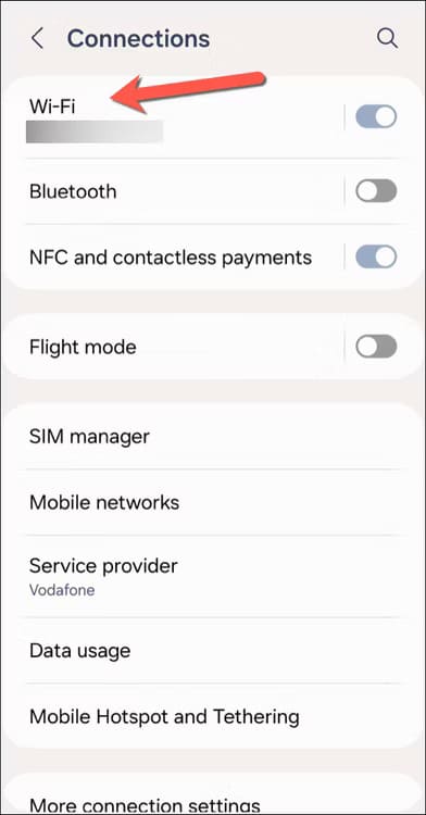 samsung-open-wifi-settings أفضل الطرق لتعزيز اتصال Wi-Fi على هواتف Samsung Galaxy