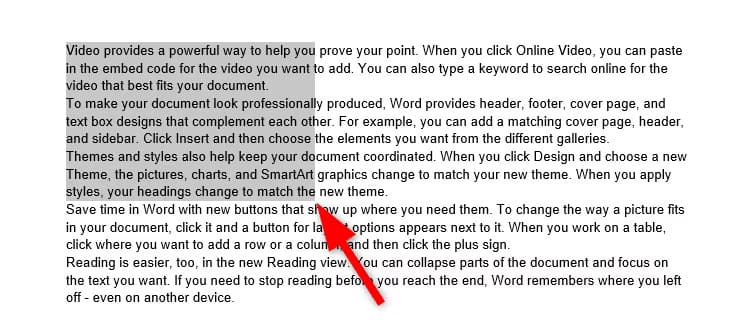 selecting-vertical-text-in-word-editor اكتشف الميزات المخفية التي تجعل استخدام Microsoft Word أسهل وأكثر فعالية