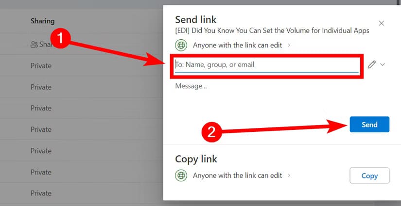 send-link-onedrive ثمانية نصائح أساسية للاستفادة القصوى من OneDrive