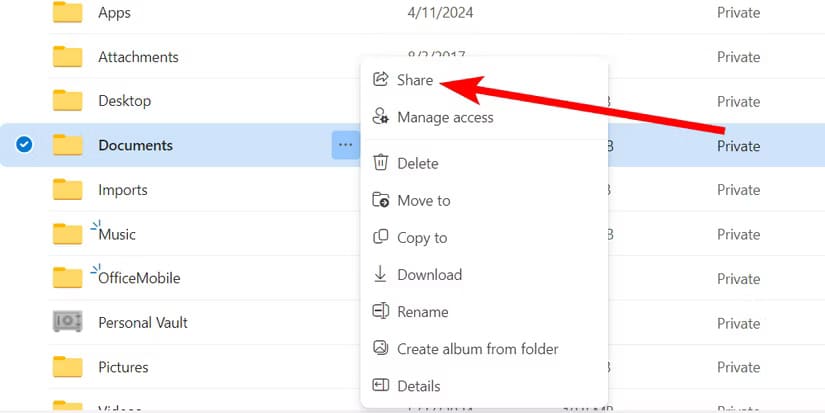 share-file-menu-onedrive ثمانية نصائح أساسية للاستفادة القصوى من OneDrive