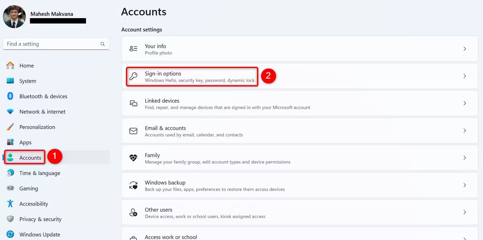 1-windows-11-sign-in-options كيفية منع Windows 11 أو Windows 10 من قفل نفسه