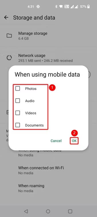 10-whatsapp-disable-automatic-download أفضل الطرق لتقليل استهلاك البيانات على هاتف Android