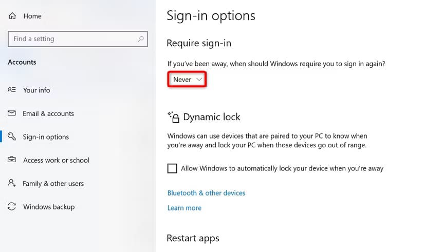 11-windows-10-disable-automatic-lock كيفية منع Windows 11 أو Windows 10 من قفل نفسه