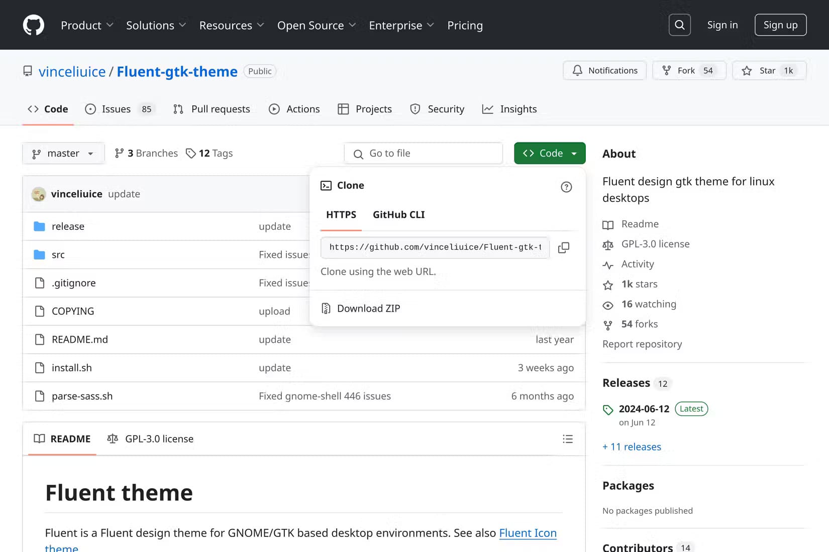 11a-fluent-gtk-windows-look-alike-theme-git-page خطوات بسيطة لتحويل مظهر Ubuntu إلى Windows 11 بسهولة